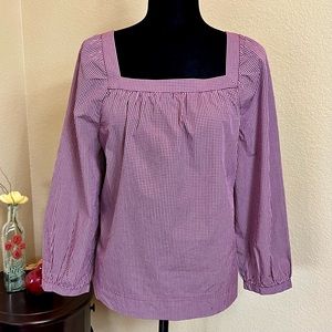J. Crew Red Cotton Top